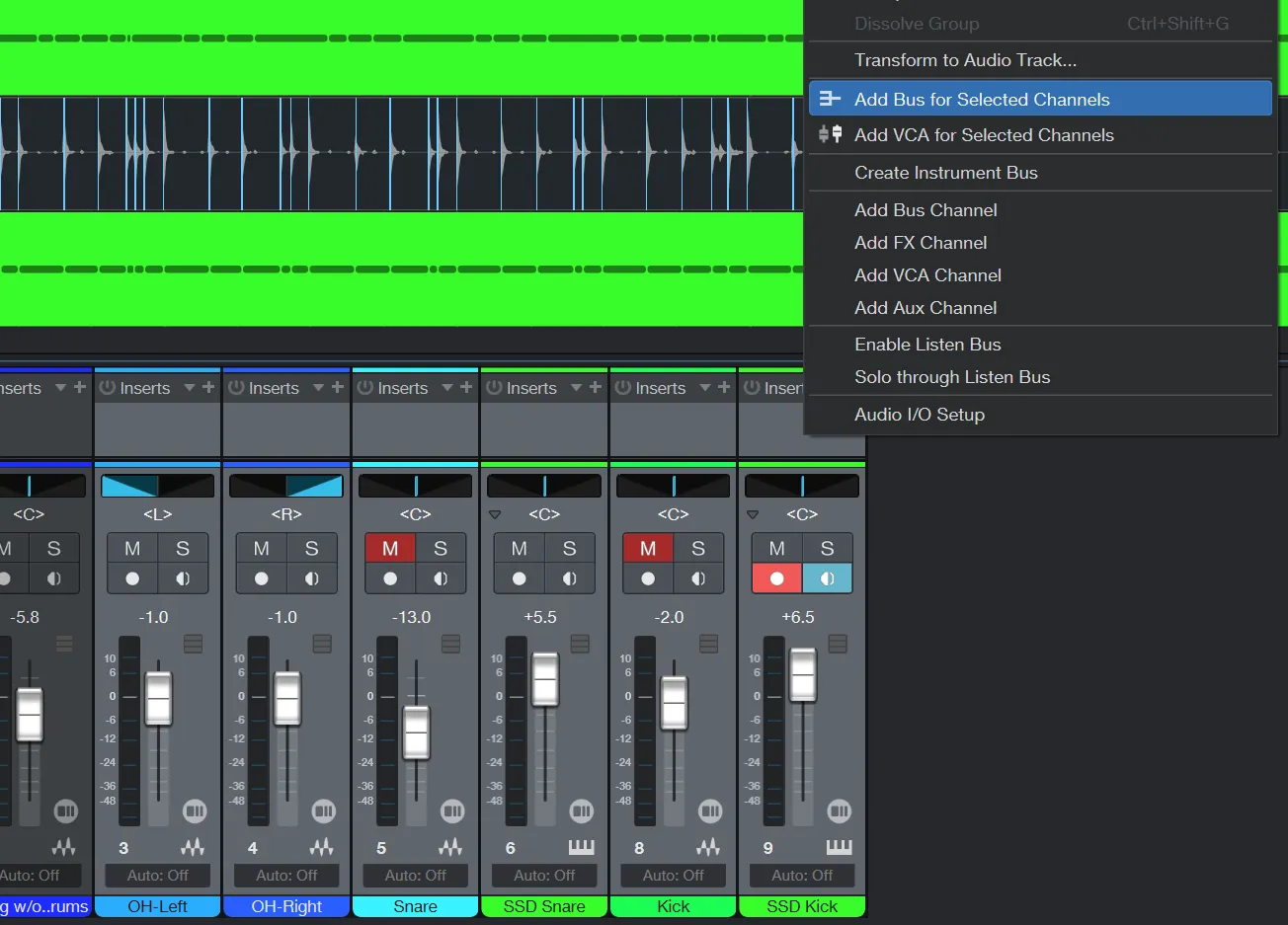 Create drum bus