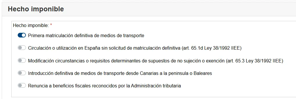 Hecho imponible