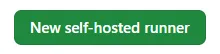 New self-hosted runner button