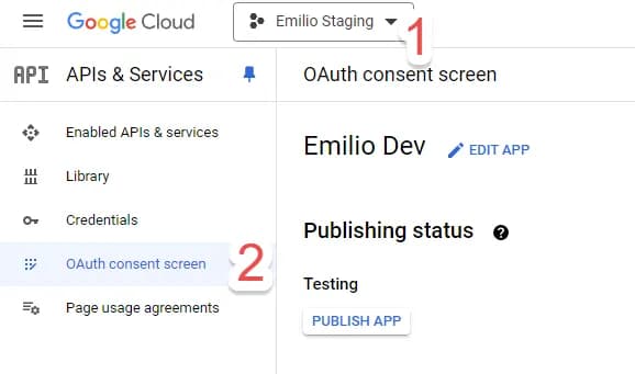 OAuth screen