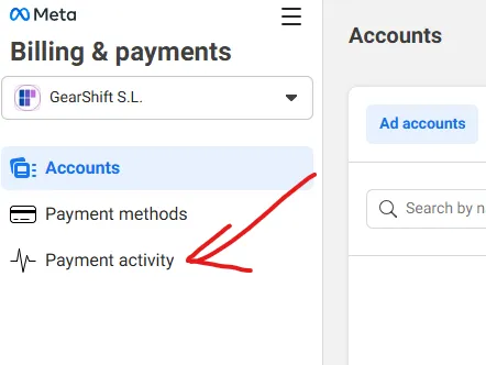 Payment activity