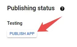 Publish App button