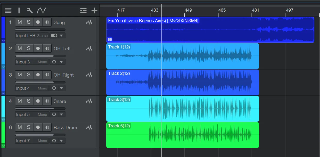 Song initial setup