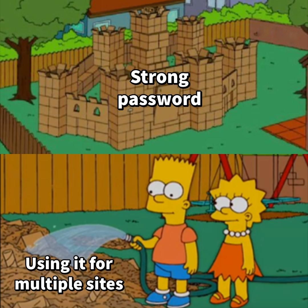 A strong password isn't useful if it's used everywhere